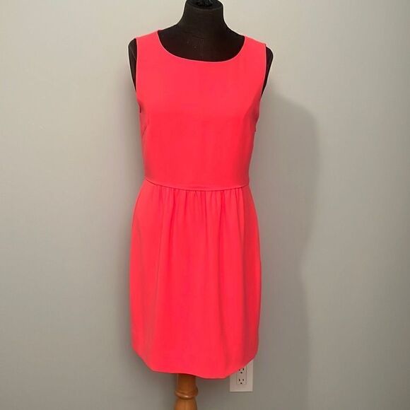 J Crew Women's Coral Pink Sleeveless Side Zip Sheath Dress - Picture 1 of 12
